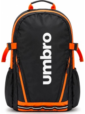 Umbro Cleo Backpack Siyah/turuncu Su Itici, Reflektörlü Spor Sırt Çantası, Okul Çantası - TT0044