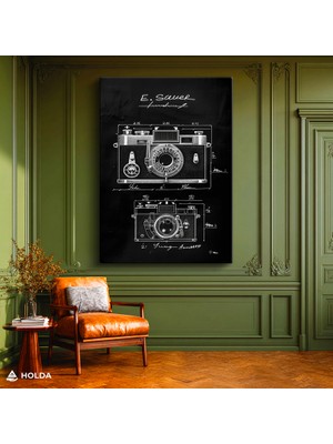 Holda Props Kanvas Tablo Fotoğraf Makinesi Teknik Çizim Tablosu Duvar Dekorasyonu