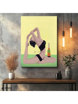 Holda Props Kanvas Tablo Yoga Kadın Figür Soyut Tablo Duvar Dekorasyonu