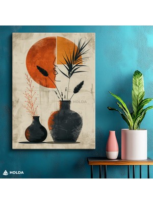 Holda Props Kanvas Tablo Vazo Bitki Figür Soyut Tablo Duvar Dekorasyonu