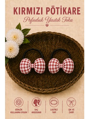 Hophera Pötikare Pofuduk Yastık Toka Güçlü Lastikli Fiyonk Saç Tokası