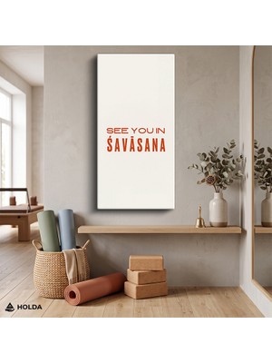 Holda Props Kanvas Tablo Savasana Yoga Tipografi Tablo Duvar Dekorasyonu