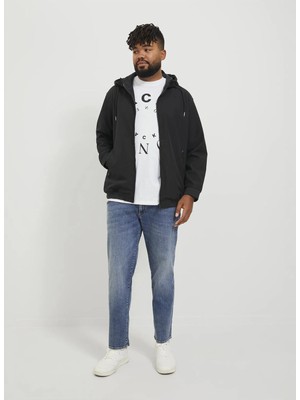 Jack & Jones Siyah Erkek Mont 12236331_JJEBASIC Softshell Hood No