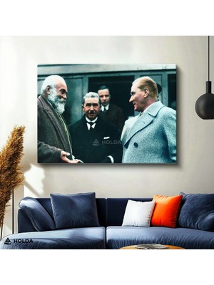 Holda Props Kanvas Tablo Atatürk Resimli Tablo Duvar Dekorasyonu