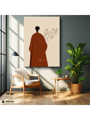 Holda Props Kanvas Tablo Botanik Kadın Minimalist Tablo Duvar Dekorasyonu
