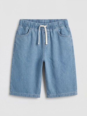 LC Waikiki Lcw Kids Indigo Beli Lastikli Erkek Çocuk Jean Şort
