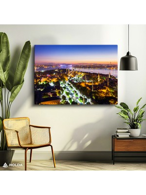 Holda Props Kanvas Tablo Istanbul Şehir Mimari Tablo Duvar Dekorasyonu