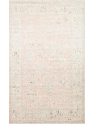 Eko Halı Grace Grc 01 Pastel Vintage Halı Pastel Klasik Desenli Saçaklı Salon Halısı