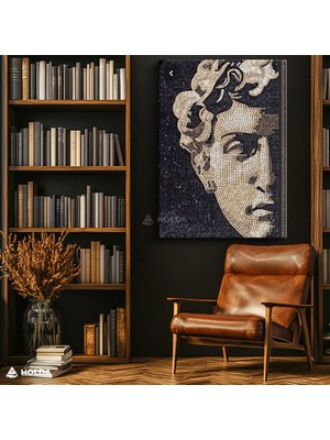 Holda Props Kanvas Tablo David Heykeli Mozaik Portre Sanat Tablosu Duvar Dekorasyonu