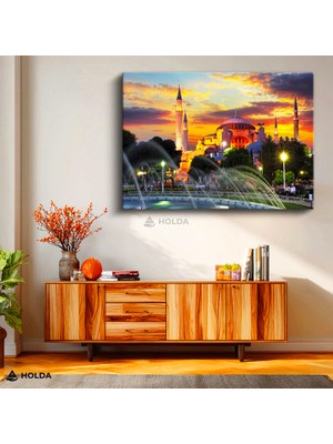 Holda Props Kanvas Tablo Ayasofya Camii Şehir Mimari Tablo Duvar Dekorasyonu
