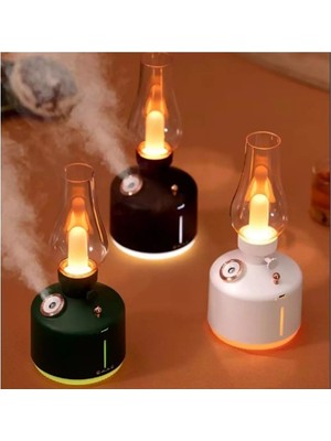 Katjmer KT-H01 Retro Gazyağı Lambası Nemlendirici | 280ML Büyük Kapasiteli Ultrasonik Sessiz Serin Buhar Difüzörü