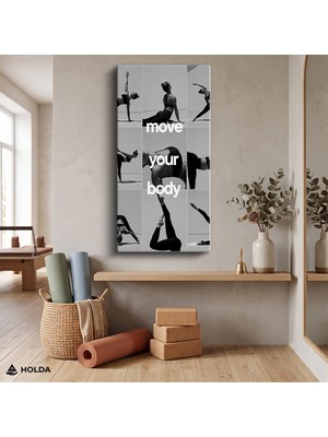 Holda Props Kanvas Tablo Yoga Sporcu Kadın Spor Tablo Duvar Dekorasyonu