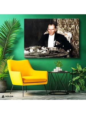 Holda Props Kanvas Tablo Atatürk Portre Atatürk Portre Tablosu Duvar Dekorasyonu