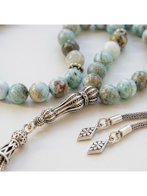 THEIA GemWorks Phos - Larimar El Yapımı Tesbih