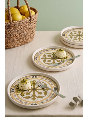Timeless Brown Stackable 4\'lü Pasta & Sunum Tabağı 21 cm