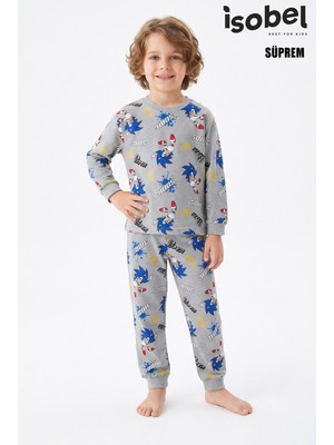 Isobel Yeni Sezon Sonic Baskılı %100 Pamuk Süprem Pijama Takımı