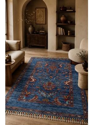 Naar Rhmn Afgan Orjin El Dokuma Yün Halı 86X121