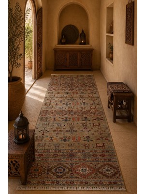 Naar Shb Afgan Orjin El Dokuma Yün Halı 88X309