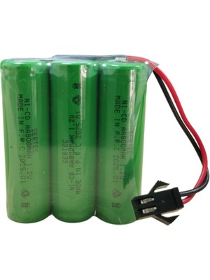 İntora 3.6V 3S1P Aa 800 Mah Kablo + Si̇yah Konnektörlü Oyuncak Pi̇li̇