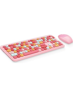 İntora Mofii NO666 Pembe Klavye Mouse Set
