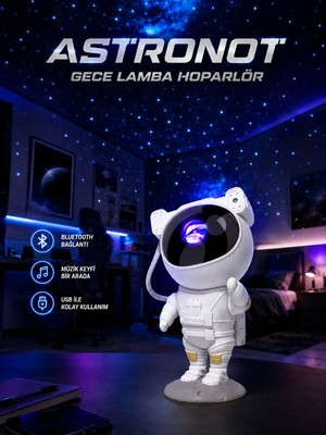 Tgzm Projeksiyon Astronot Lamba Speaker Sevimli Astronot Bluetooth Hoparlör Yeni Nesil - TG0012-2QIXV8