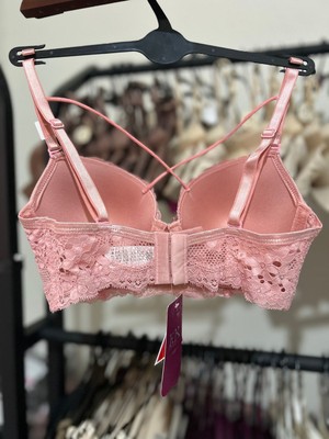 F.k Çapraz Askılı Boş Cup Balenli Bralet Sütyen