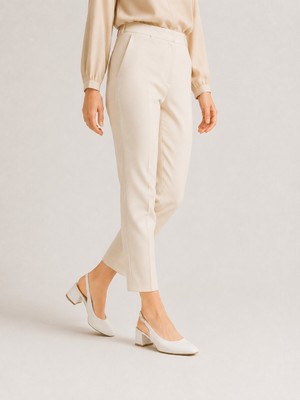 Lucistep Kadın Slingback Tokalı Kısa Topuklu Ayakkabı – Günlük, Ofis ve Davet Modeli - 1005
