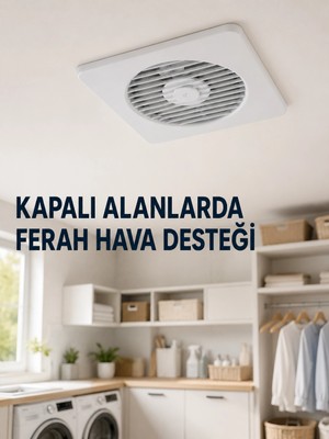 Uravas Store 150 mm Havalandırma Aspiratörü 20,8 x 20,8 cm 320 M³/h 20 W Duvar ve Tavan Montajlı Fan