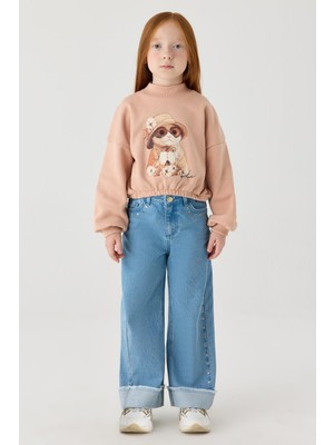 Tyess Kız Çocuk Pembe Sweatshirt