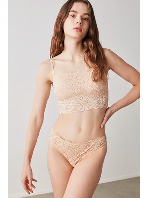 Penti Bej Carre Bralet