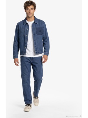United4 Unıted4 Classic Fit Erkek Mavi Pantolon.ındıgo