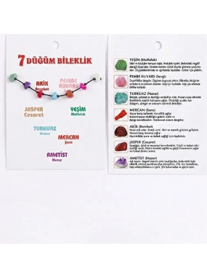 Ayfa 7 Düğümlü Çakra & Doğal Taş Erkek/kadın Bileklik