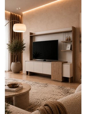 Enluso Kona Lcd Tv Sehpa Duvar Fonlu(Vario Vizon) - 200