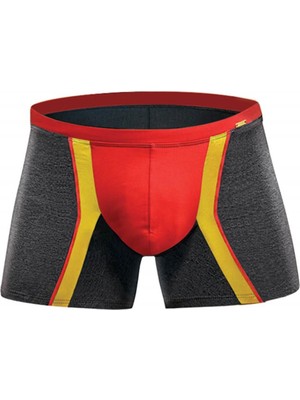 Doreanse 1720 Erkek Modal Çizgili Torbalı Kırmızı Boxer