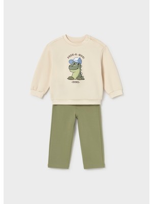 Mayoral Yeşil Erkek Bebek Sweatshirt ve Pantolon Takım 2551