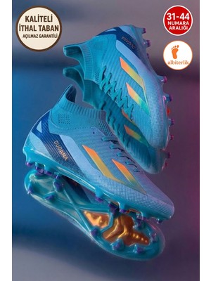 Albishoes Erkek Halı Saha Krampon Kaliteli Ithal Taban Çim Saha Çoraplı Ayağı Saran Esnek Konforlu