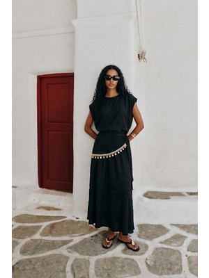Sateen Liana Takım - Siyah
