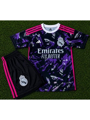 Candy Cup Real Madrid Kylian Mbappe Özel Konsept Çocuk Forması (Mor)