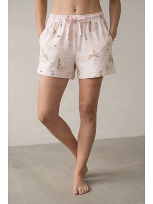 Hays Kadın Pamuklu Cepli Şort Pijama Altı