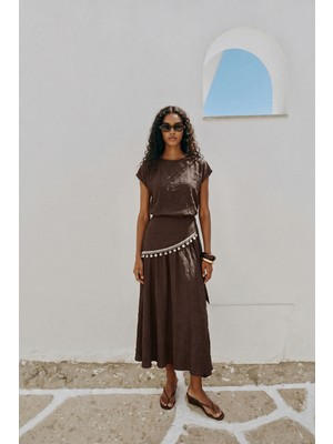 Sateen Liana Takım - Kahve