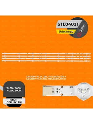 TCX Vestel Uyumlu 80 cm Tv LED Bar Seti