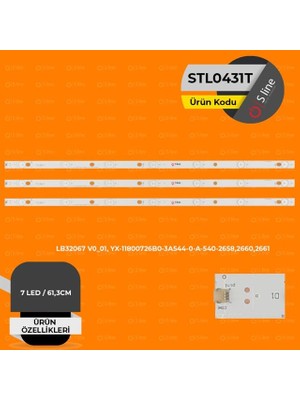 TCX Philips Uyumlu 61,3 cm Tv LED Bar Seti