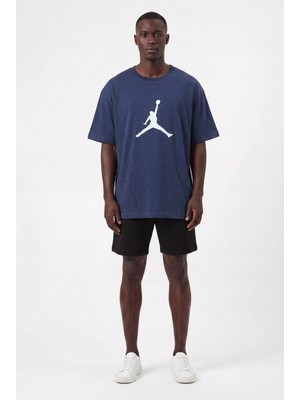Lixa Günlük Spor Tişört Air Jordan Lacivert Oversize 142662