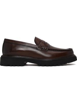 Derimod Erkek Kahverengi Deri Casual Loafer WM820010DV
