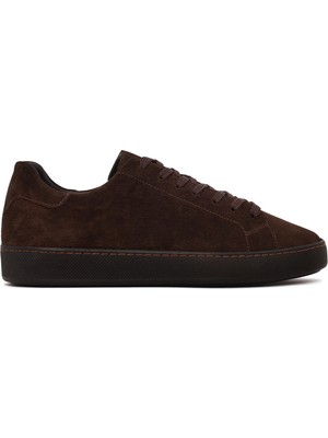 Derimod Erkek Kahverengi Bağcıklı Süet Deri Sneaker WM710004DS