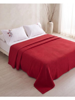 Mercan %100 Pamuk El Nakışlı Çift Kişilik Pike Takımı Premium Kalite