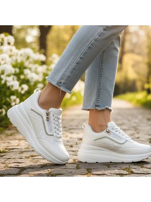 Trender Flet Zenne 207 Beyaz Kadın Sneaker UN03C207