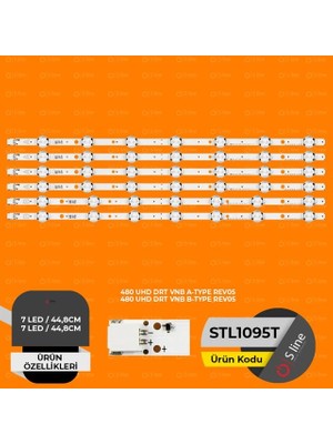 TCX Vestel Uyumlu 44,8 cm Tv LED Bar Seti