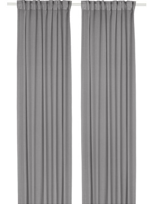 Ikea Stenfrö Gri 145X300 cm Tül Perde/2 Kanat
