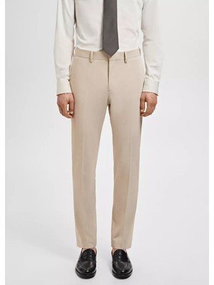 MANGO Man Süper slim fit streç kumaştan kumaş pantolon